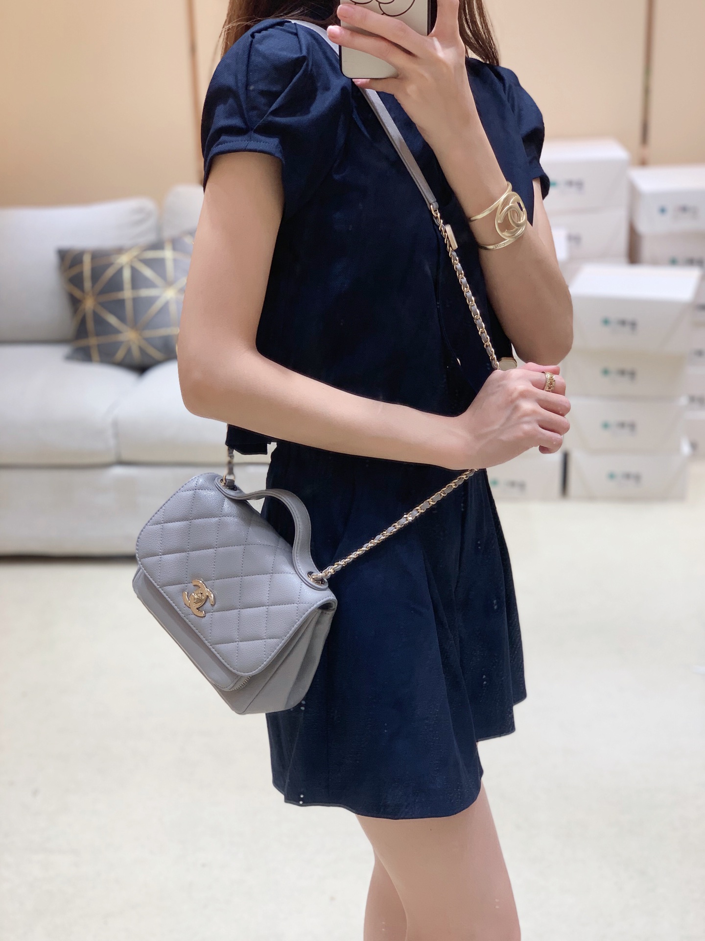 Ch@nel Flap Bag-25x21x7CM