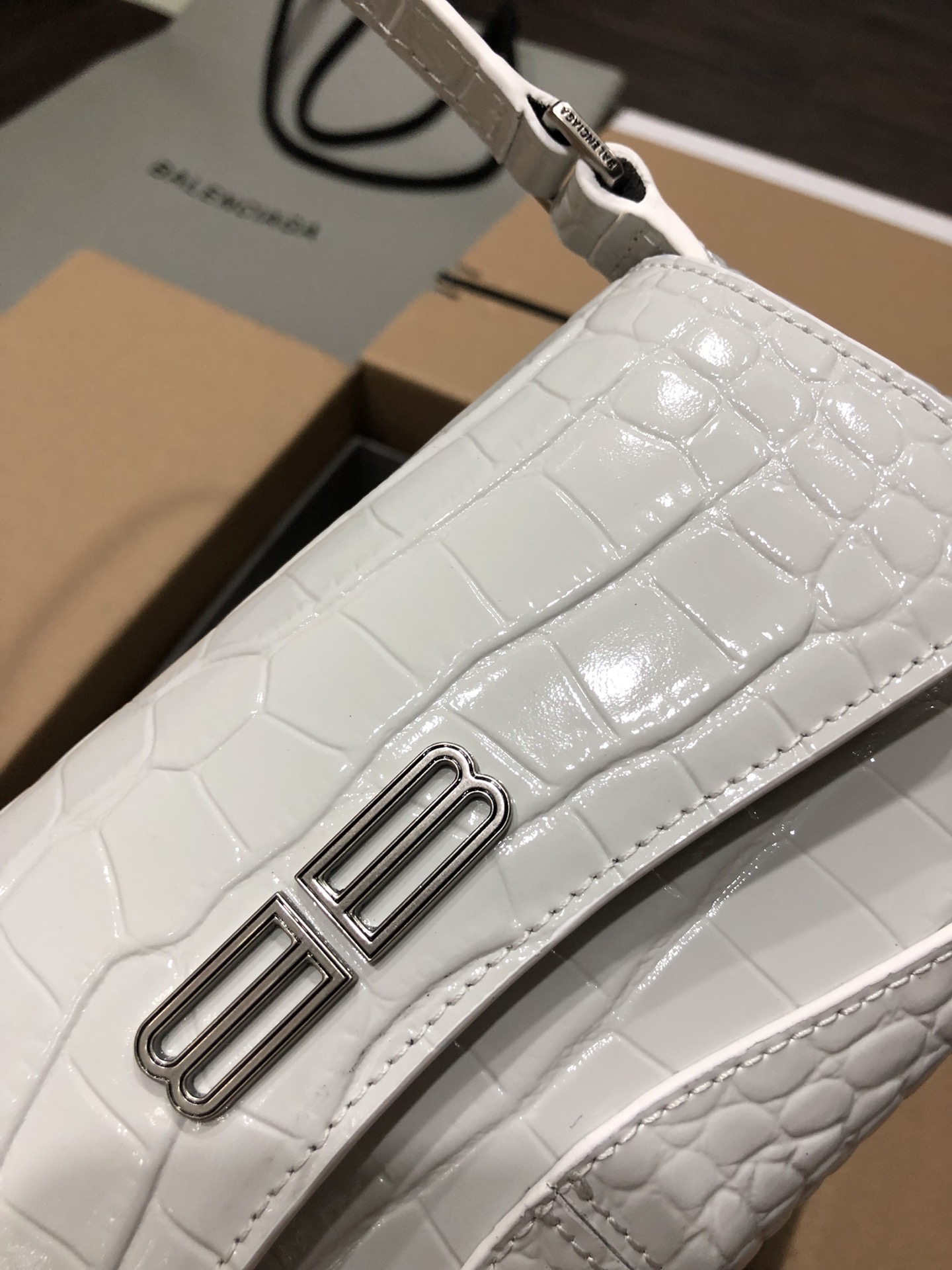 Balenciag XX Flap Bag Crocodile Embossed-27*4.8*15.5CM