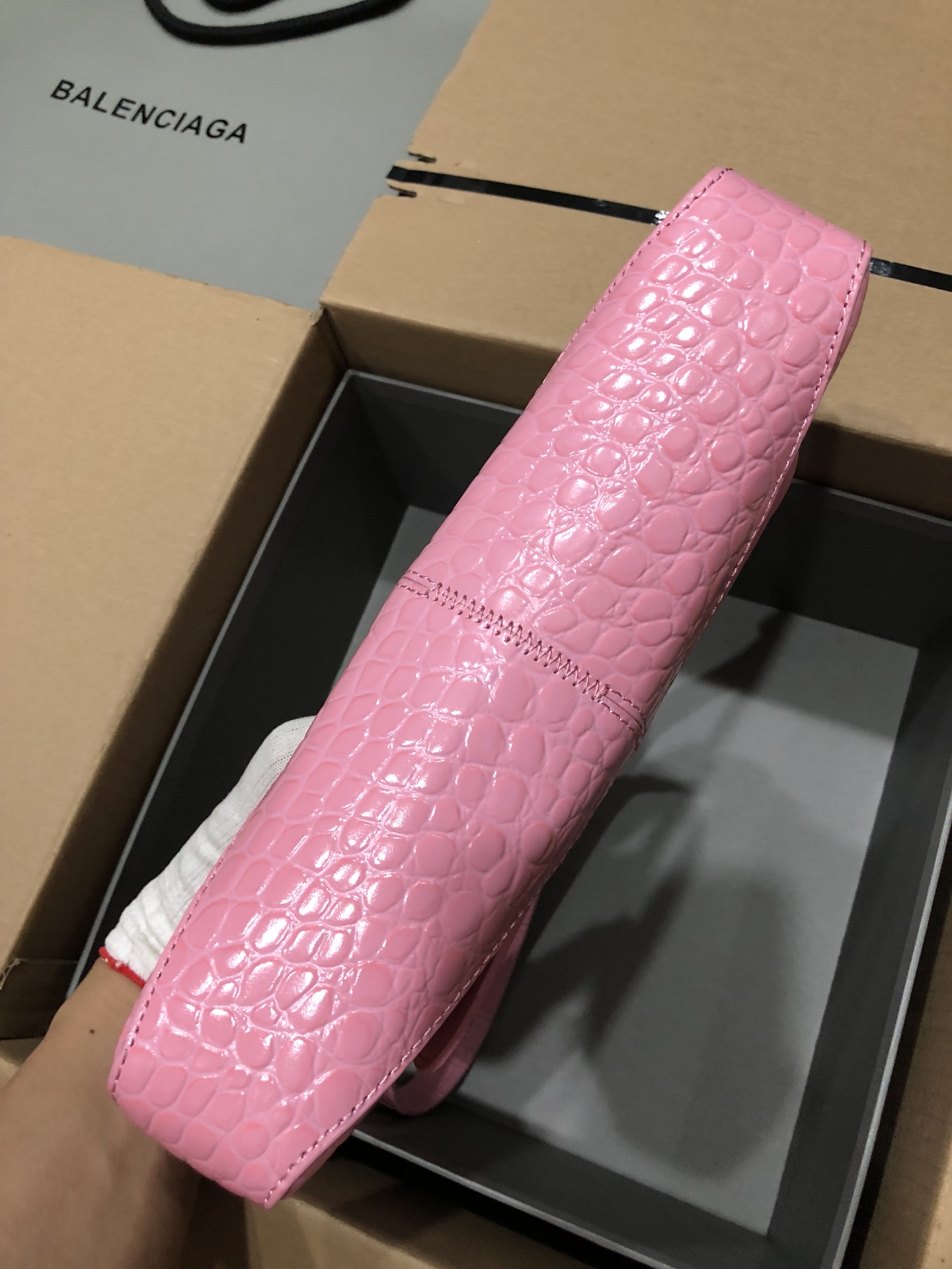 Balenciag XX Flap Bag Crocodile Embossed-27*4.8*15.5CM
