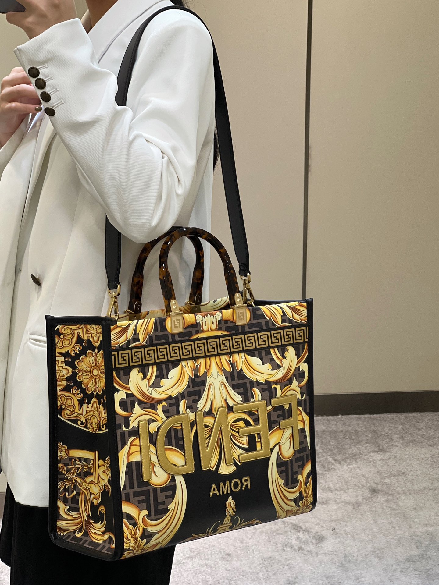 F**di & versace tote-36*17*31cm