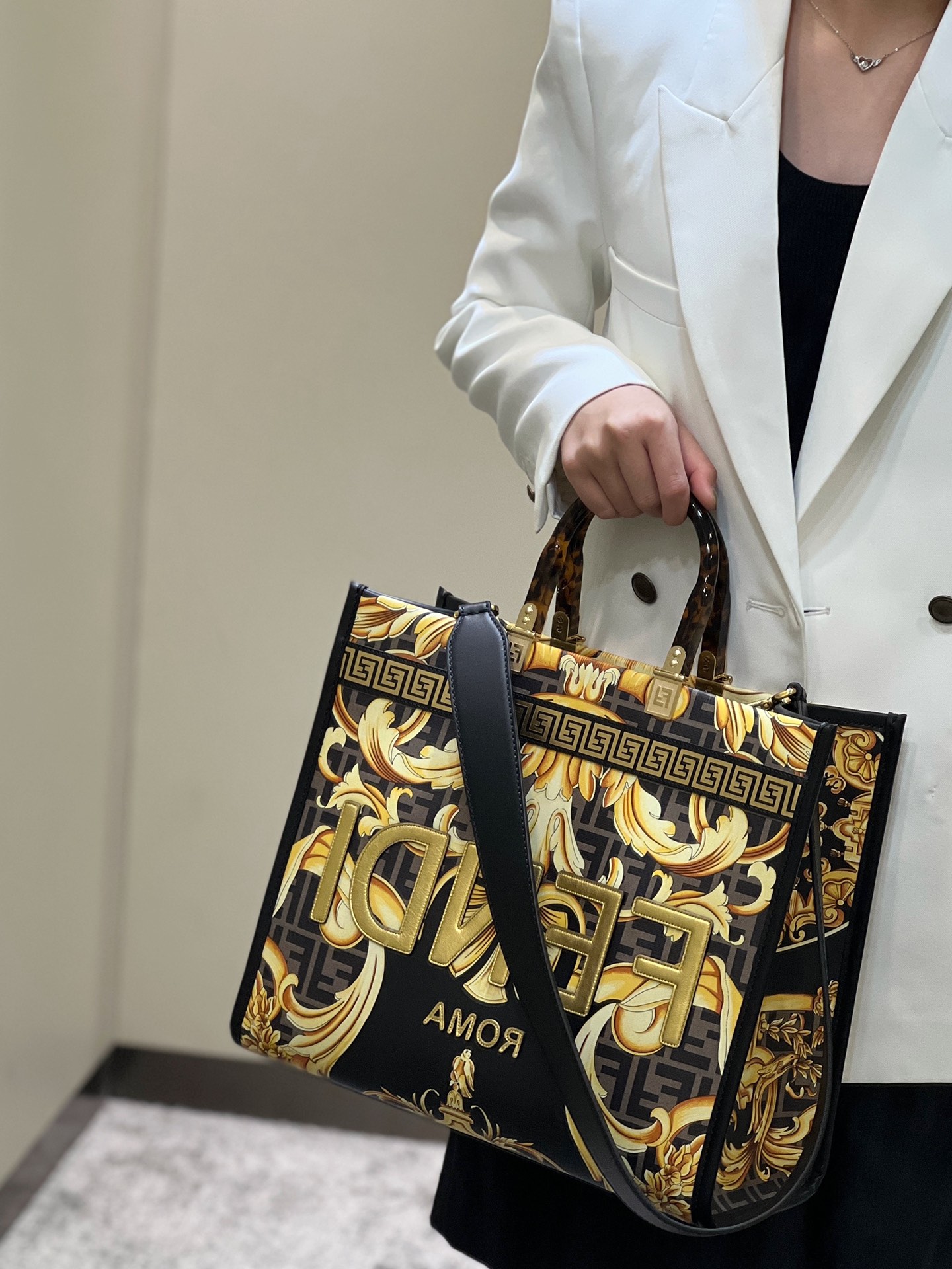 F**di & versace tote-36*17*31cm