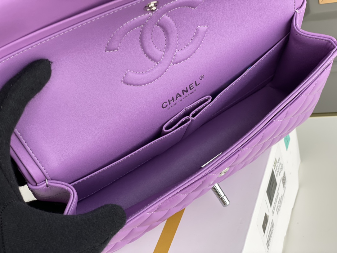 Ch@nel Flap Bag-Lambskin Leather-25CM