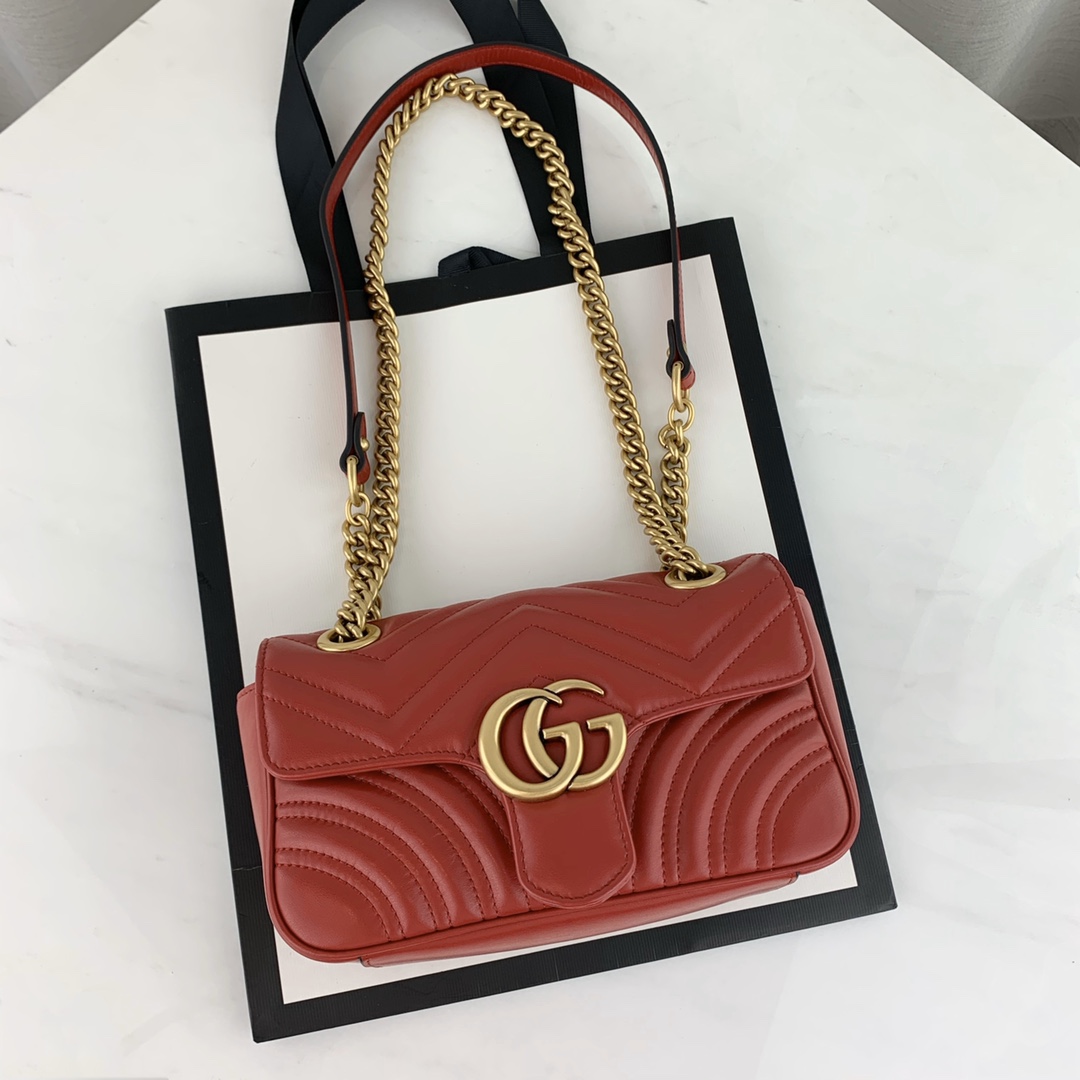 G*u*i marmont bag-14*23*6cm