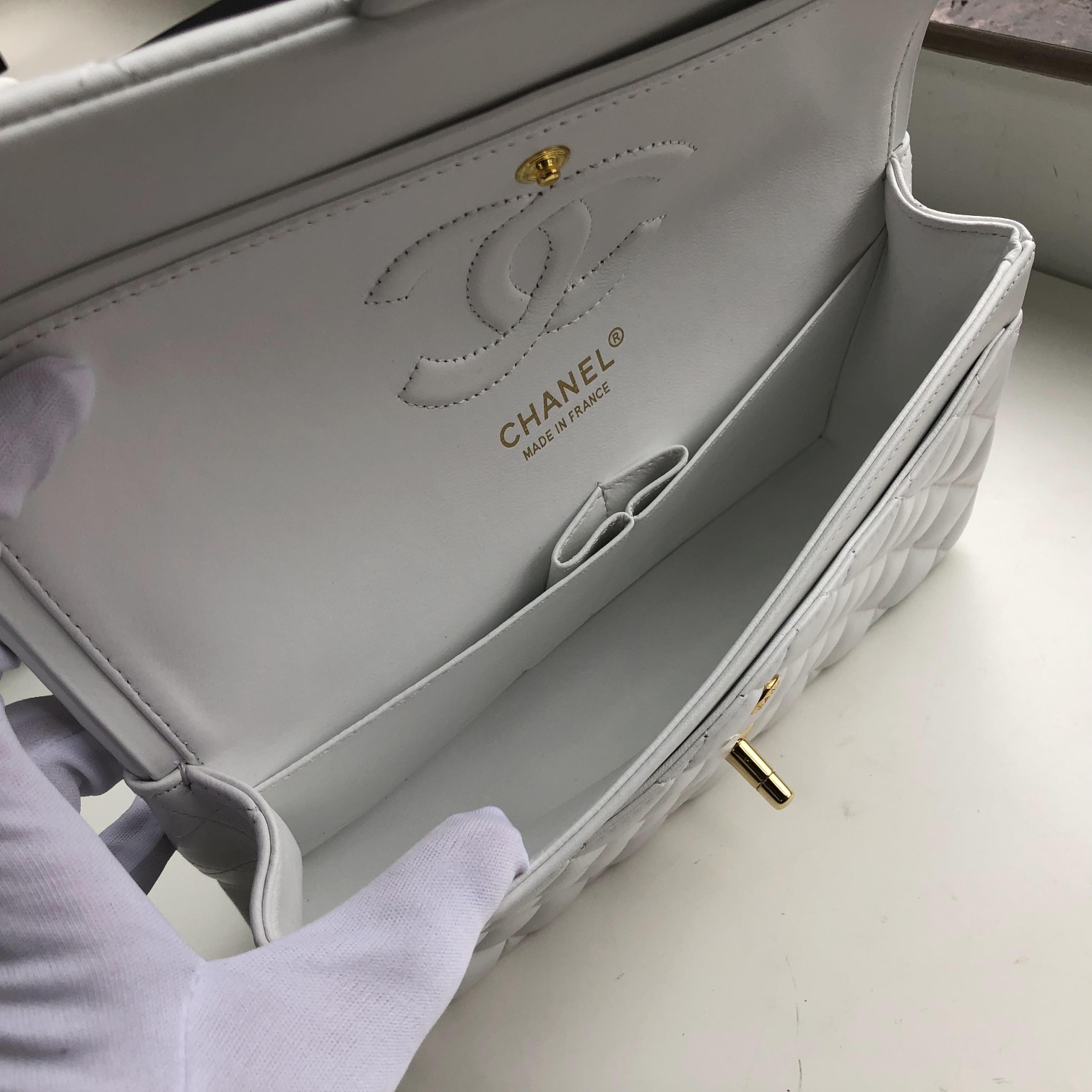 Ch@nel Flap Bag-Lambskin-25CM