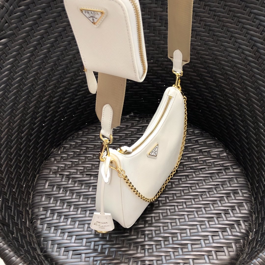 Pra*a nylon hobo bag-bh204 -23*17*6.5cm