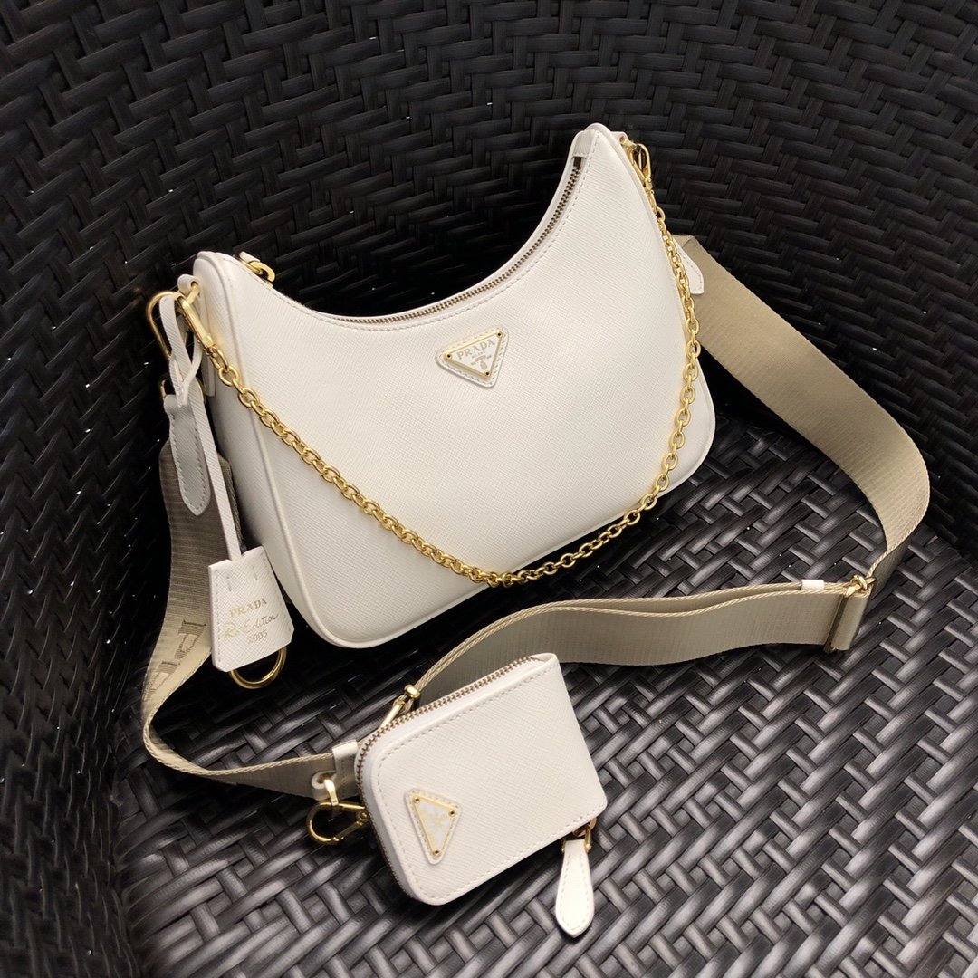 Pra*a nylon hobo bag-bh204 -23*17*6.5cm