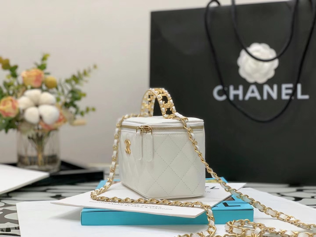 Ch@nel Cosmetic Bag-Caviar-18CM