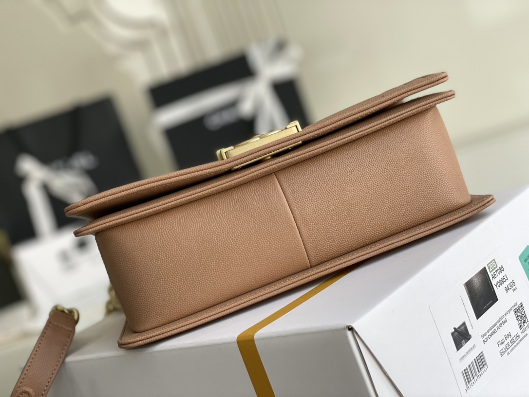 Ch@nel Boy Bag-Caviar-25CM