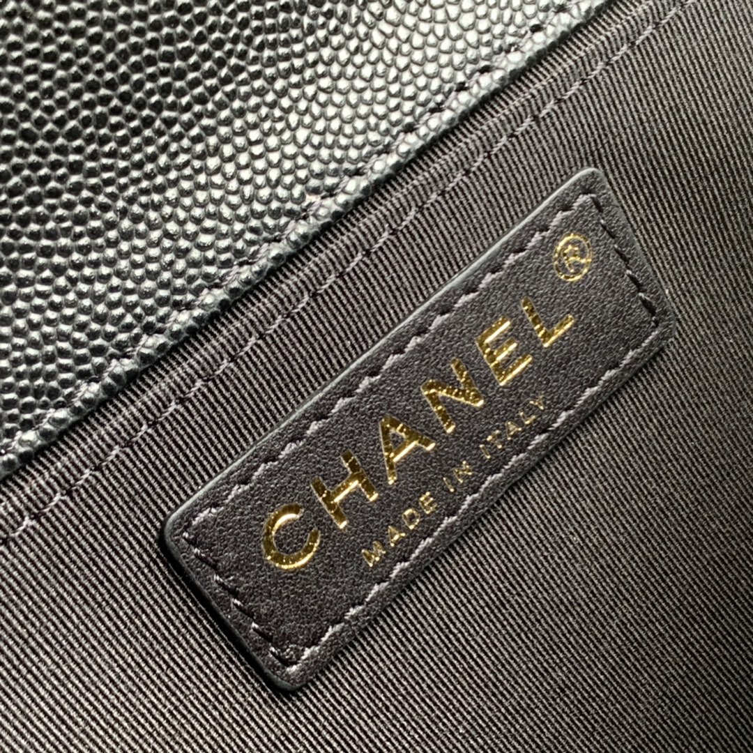 Ch@nel Boy Bag-Caviar-25CM