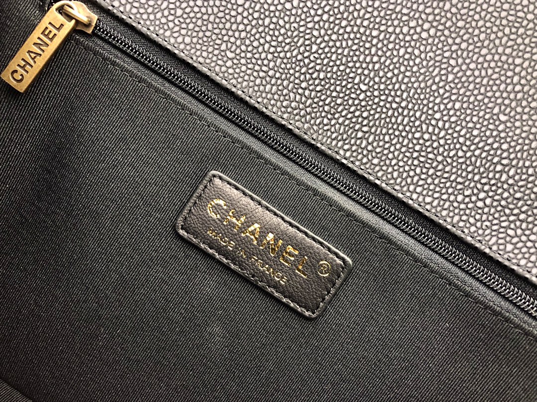 Ch@nel Boy Bag-Caviar-28CM