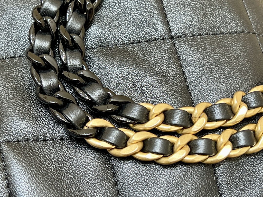 Ch@nel Drawstring Bucket Backpack -16.5*20*11.5CM