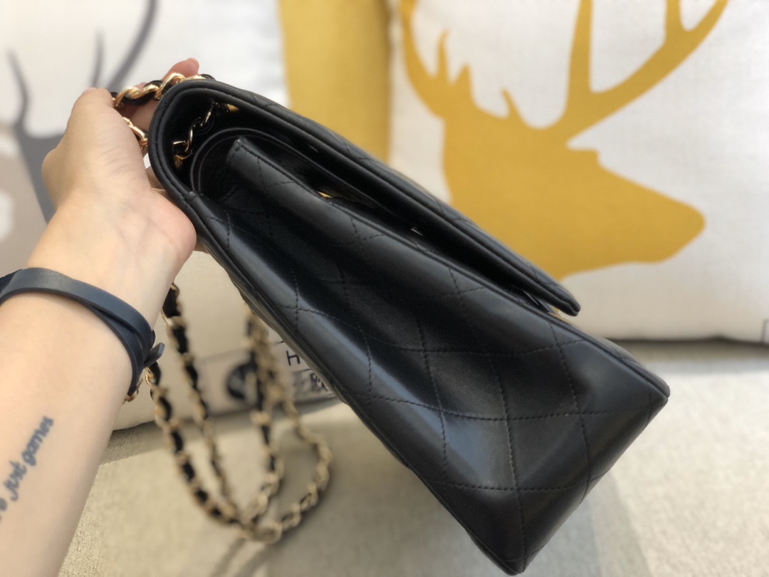 Ch@nel Flap Bag-Lambskin Leather-Maxi-33CM