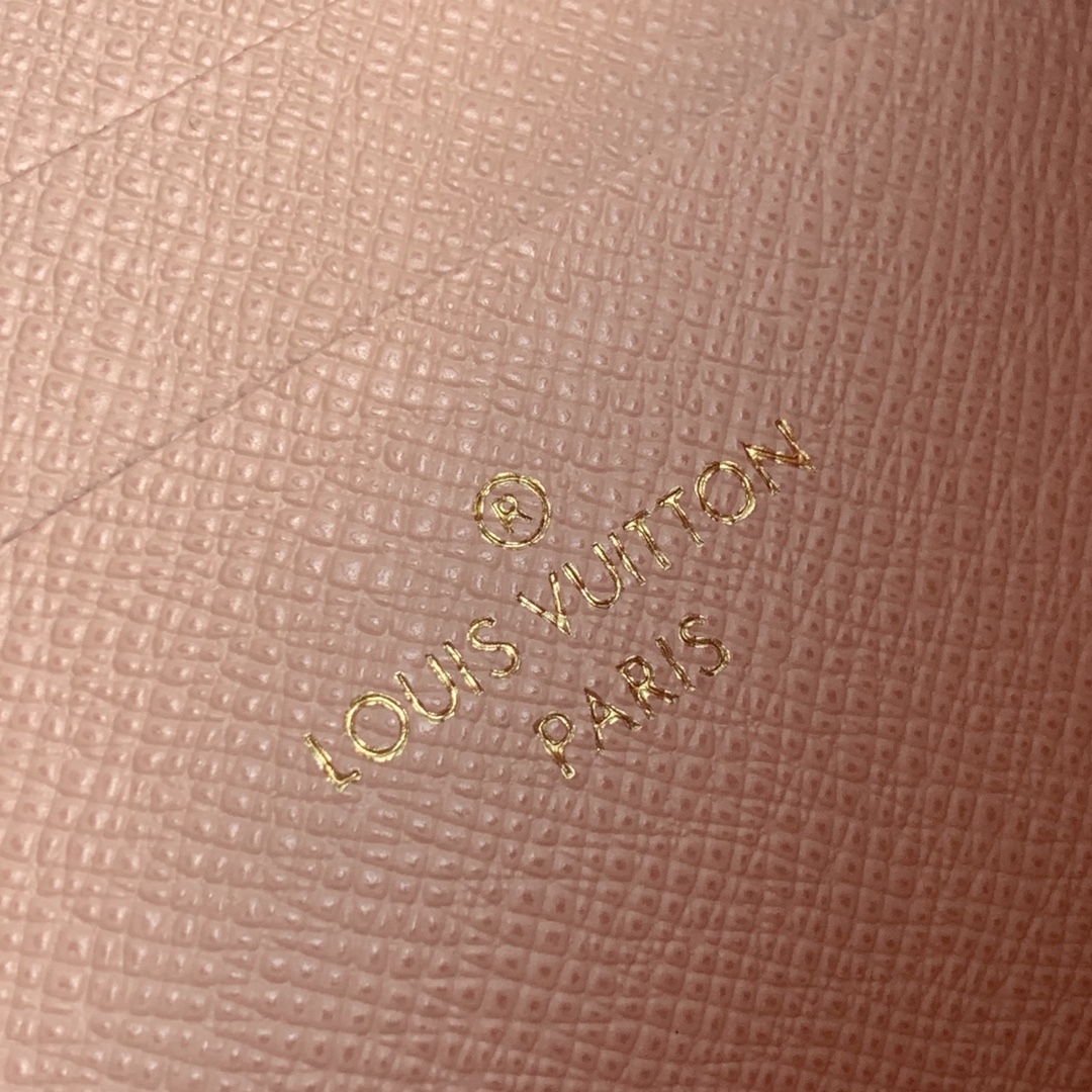 l**is V*t*n m80084 pochette double zip bag -20*12.5*3cm