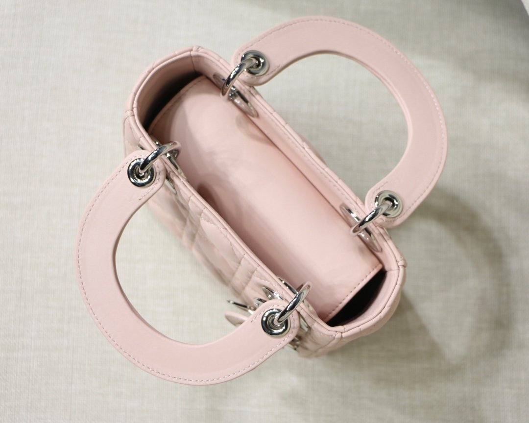 lady D*or with lambskin-17*15*8cm