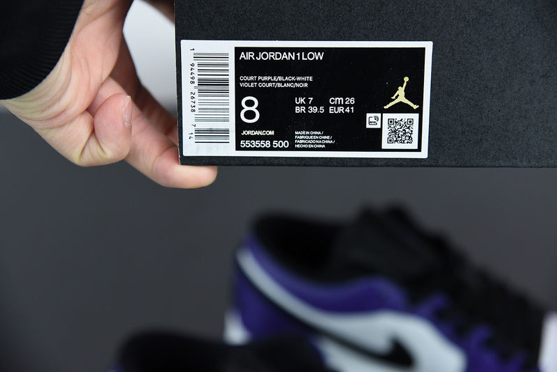 AIR JORDAN 1 LOW ''COURT PURPLE'' 553558-500