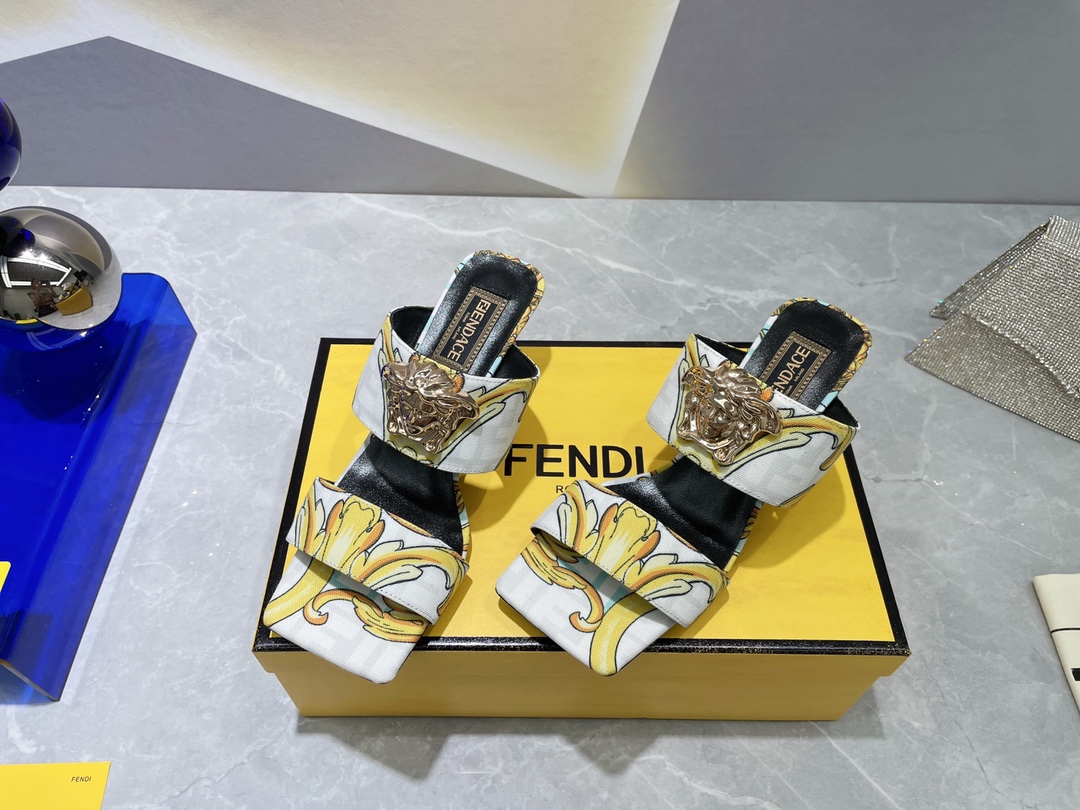F**di×versace heels-6cm