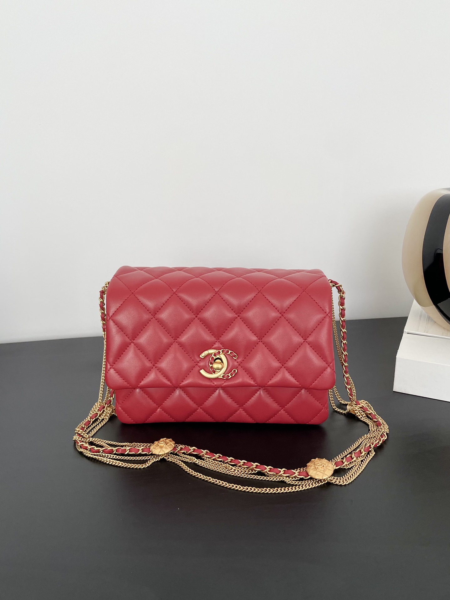 Ch@nel Flap Bag-21.5*14*10CM