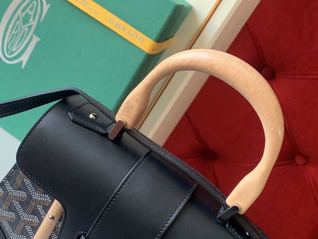 Go*ard coated canvas and leather saigon top handle bag-21cm