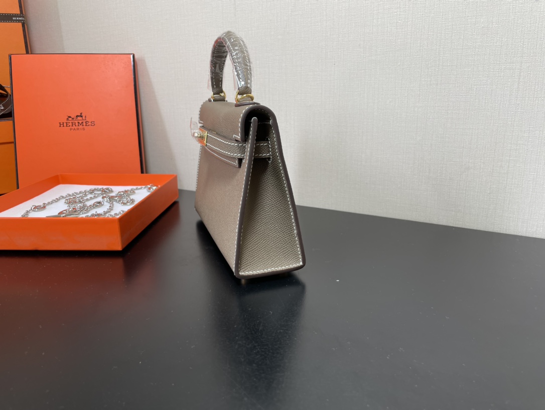 H**mes kelly-gold&silver hardware-19cm