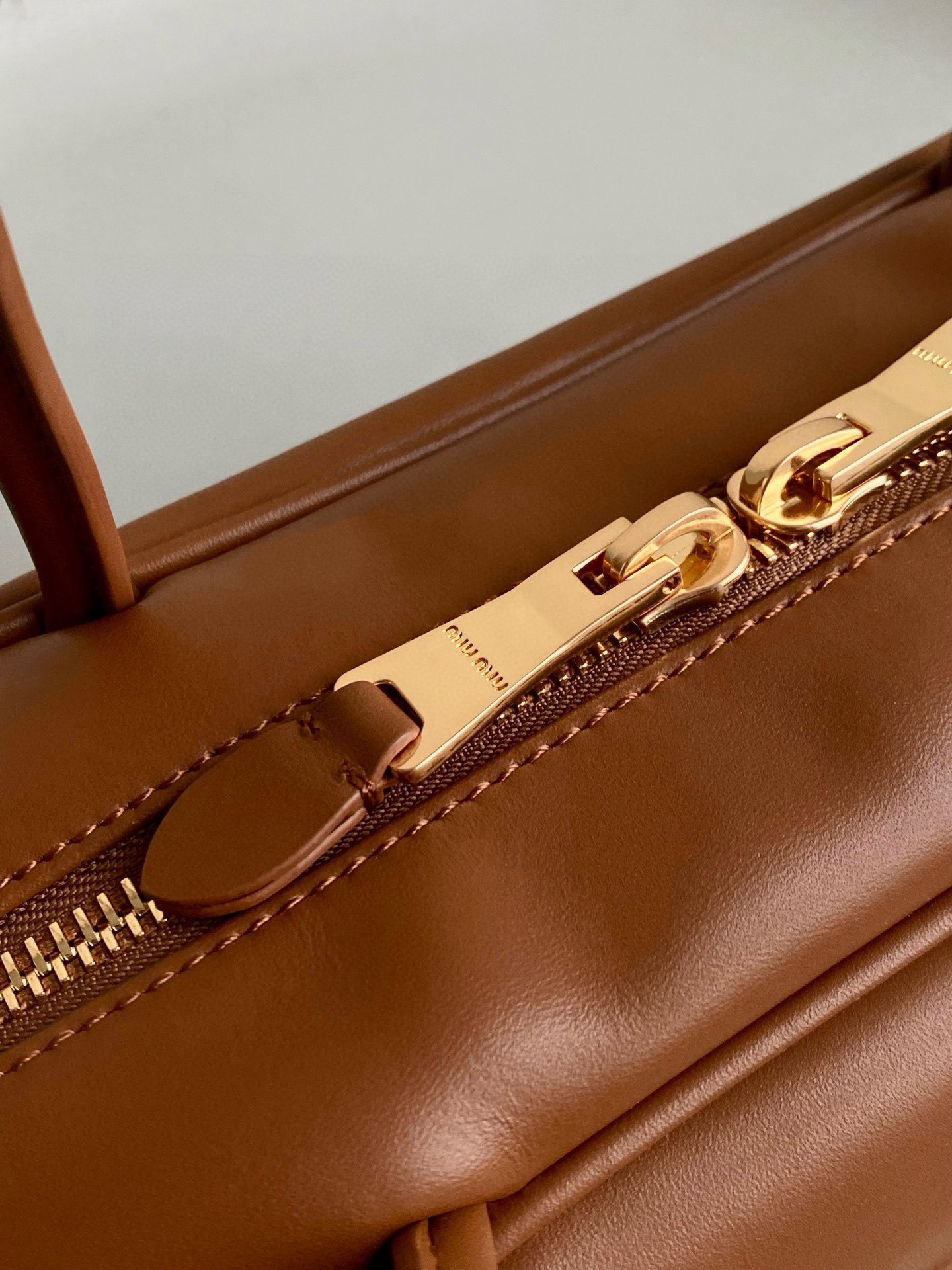 MiuMiu Leather Top Handbag-34X23X12CM