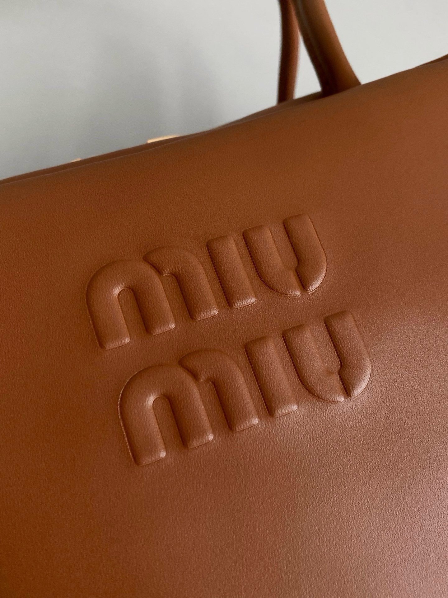 MiuMiu Leather Top Handbag-34X23X12CM