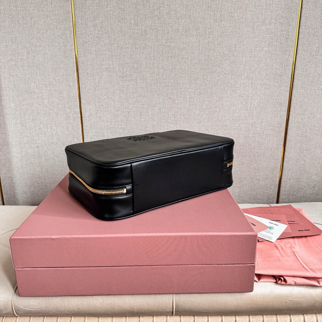 MiuMiu Leather Top Handbag-34X23X12CM