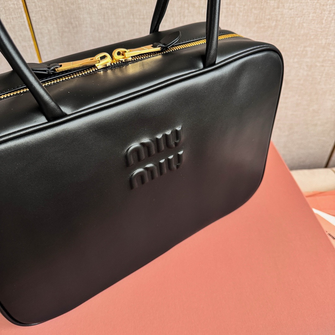 MiuMiu Leather Top Handbag-34X23X12CM