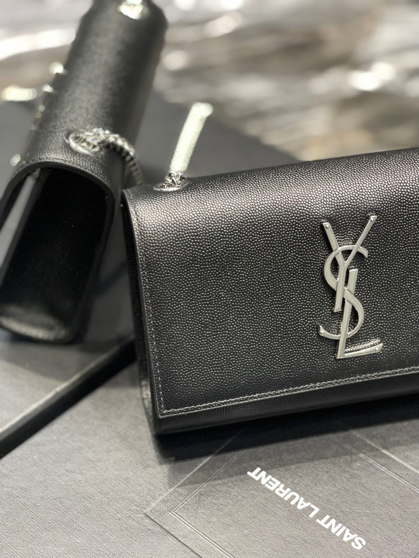 YSL Kate In Grain De Pouder Embossed Leather-20x13.5x5.5CM