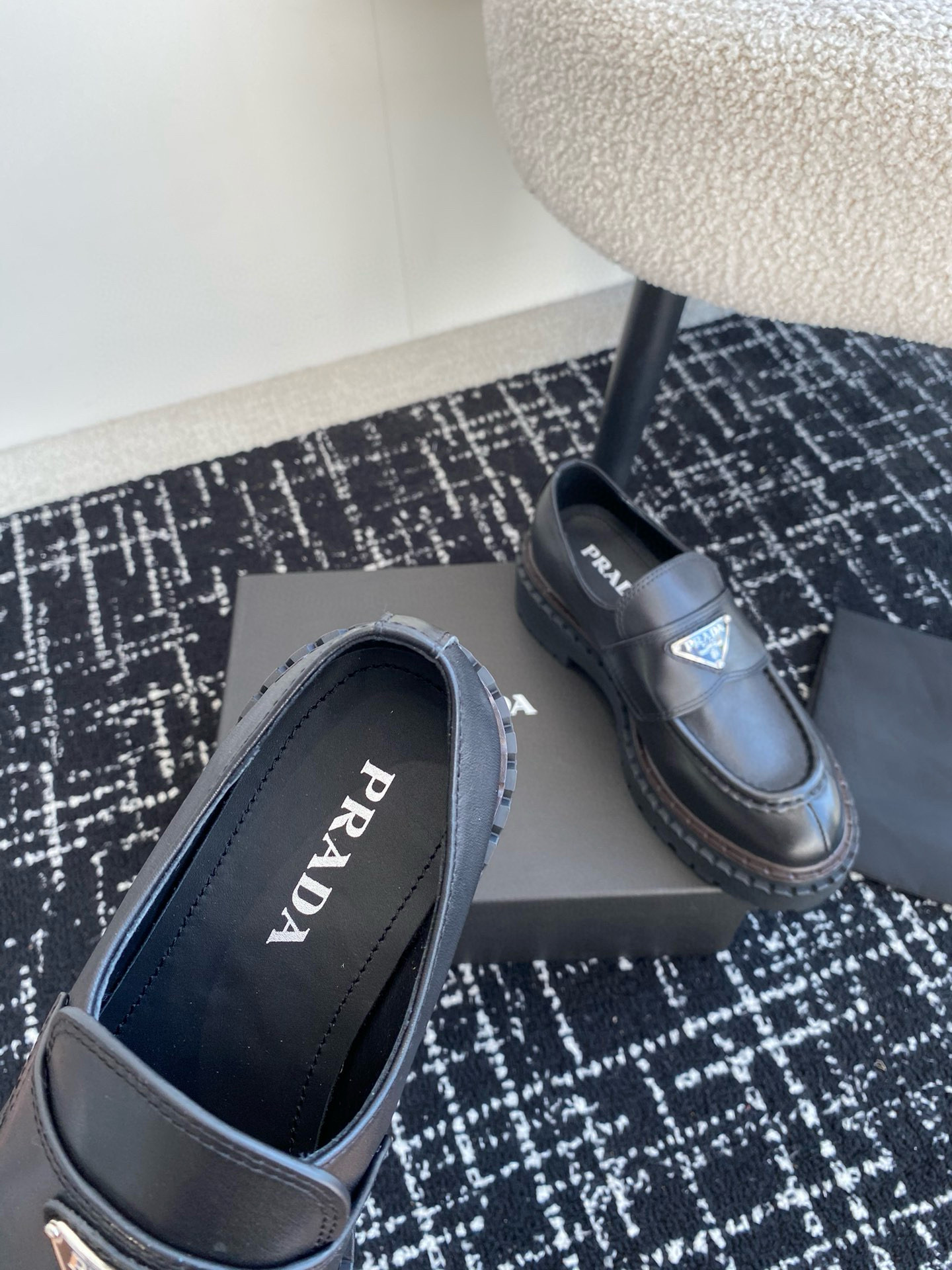 Pra*a loafers 2024ss-5cm