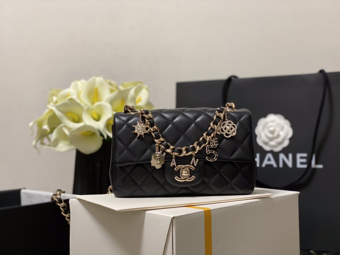 Ch@nel Flap Bag-12*20*6CM