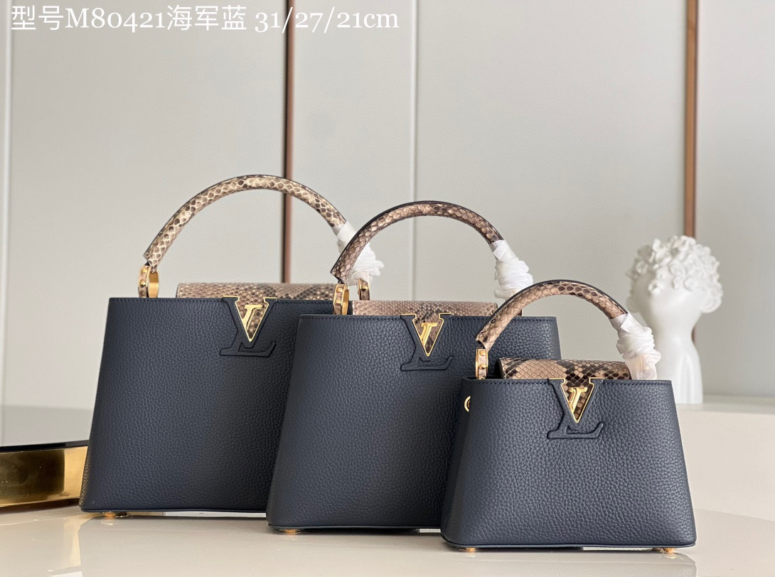 l**is V*t*n capucines handlebag(navy blue color)