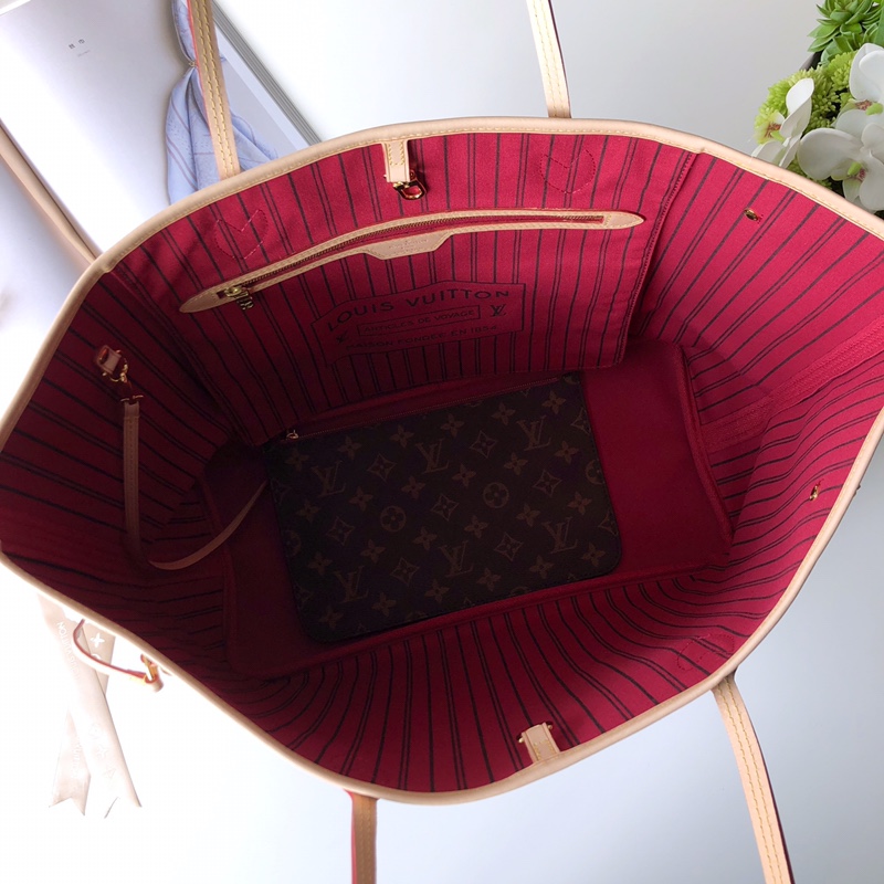 l**is V*t*n neverfull gm (rose red inside) -40*33*20cm