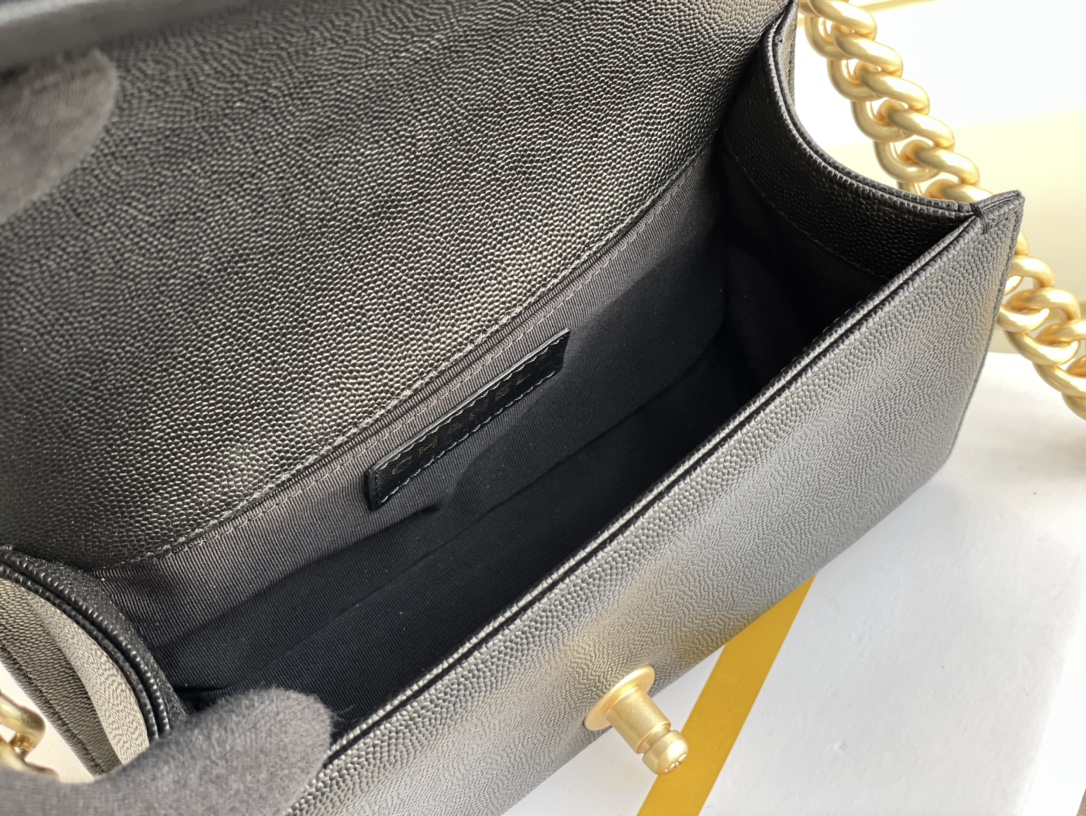 Ch@nel Boy Bag-Caviar-20CM