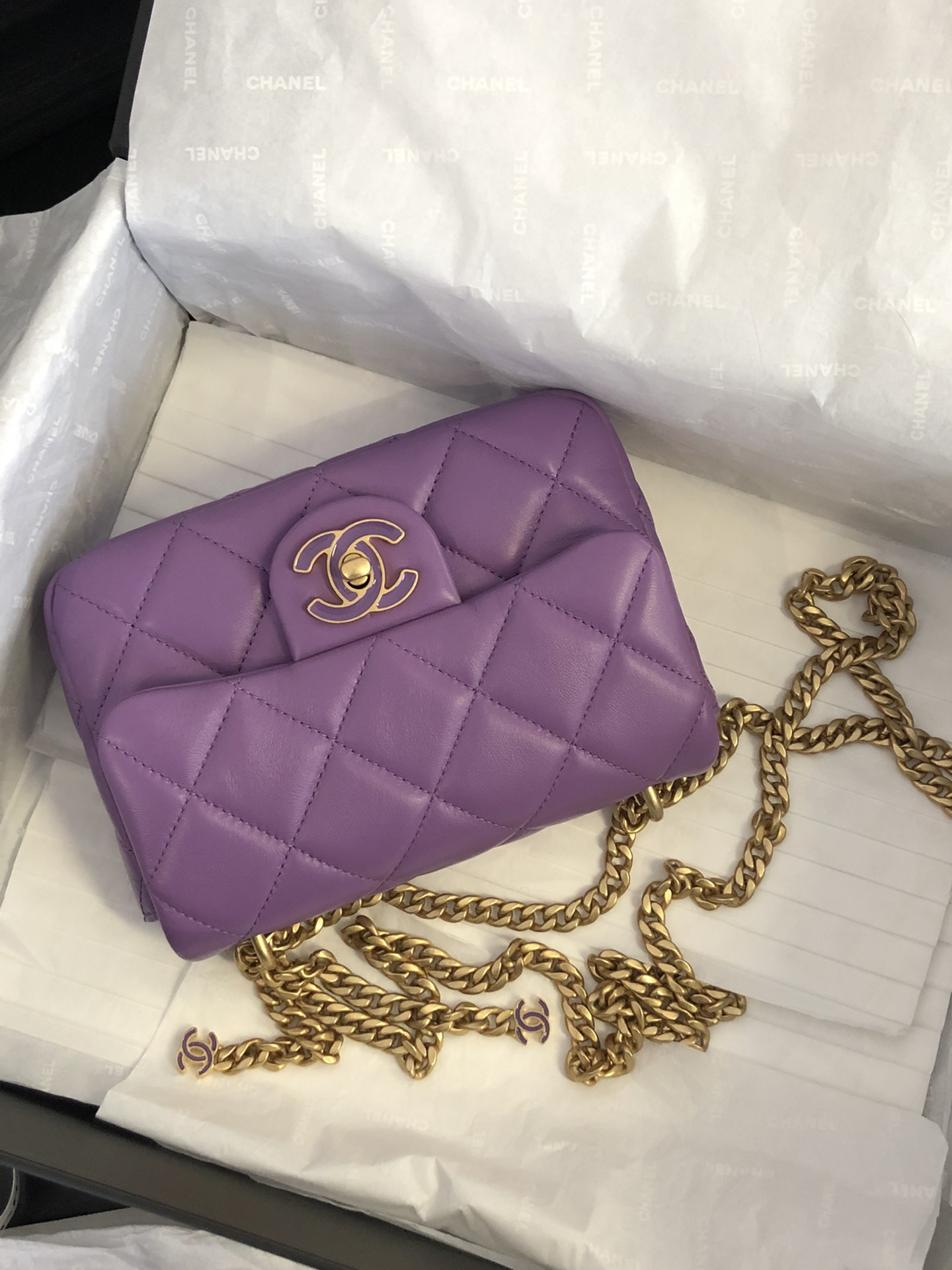 Ch@nel Flap Bag-18×12×5CM