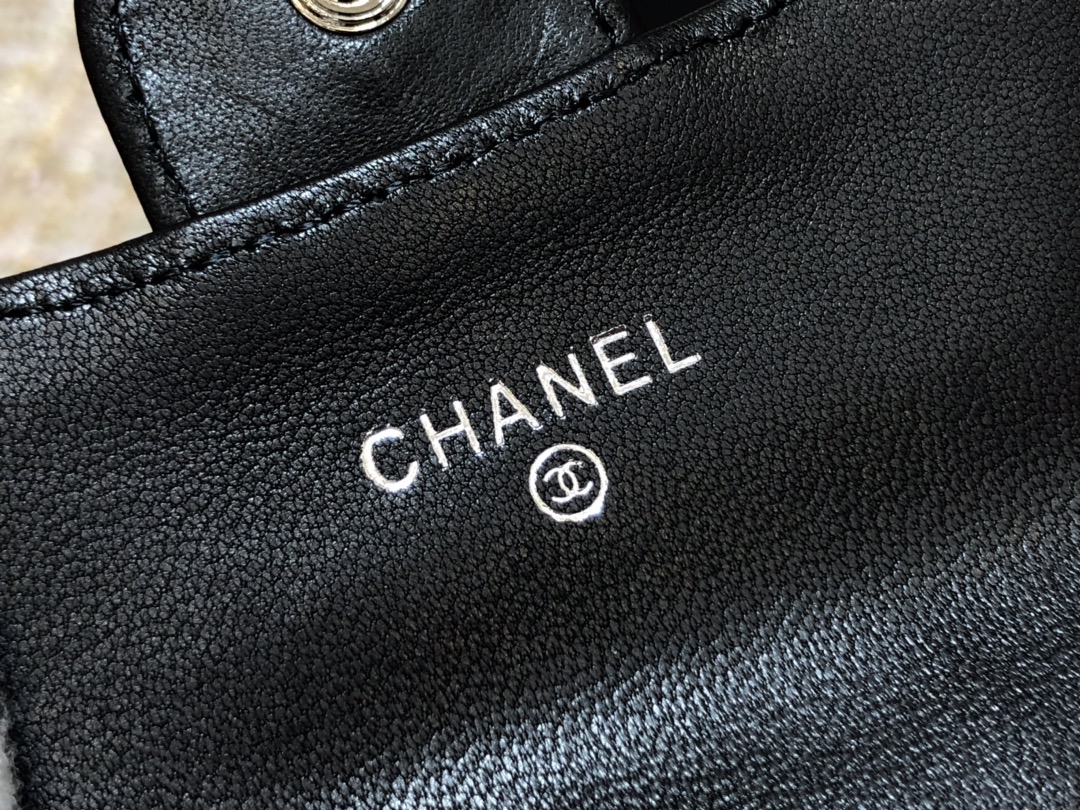 Ch@nel Wallet-Silver Harware-Lamskin-11*10CM