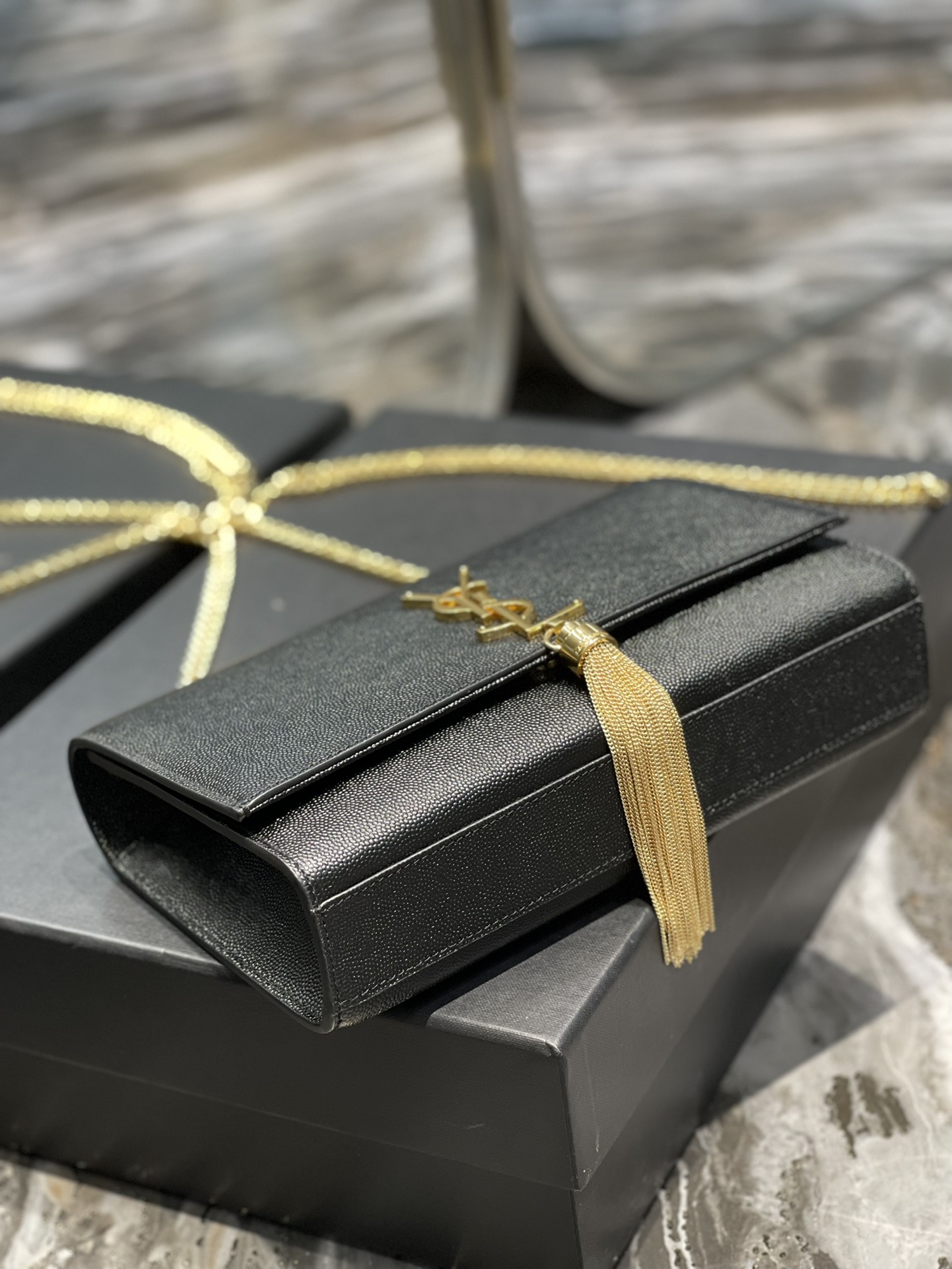 YSL Medium Kate Bags-Caviar-24*14.5*5.5CM