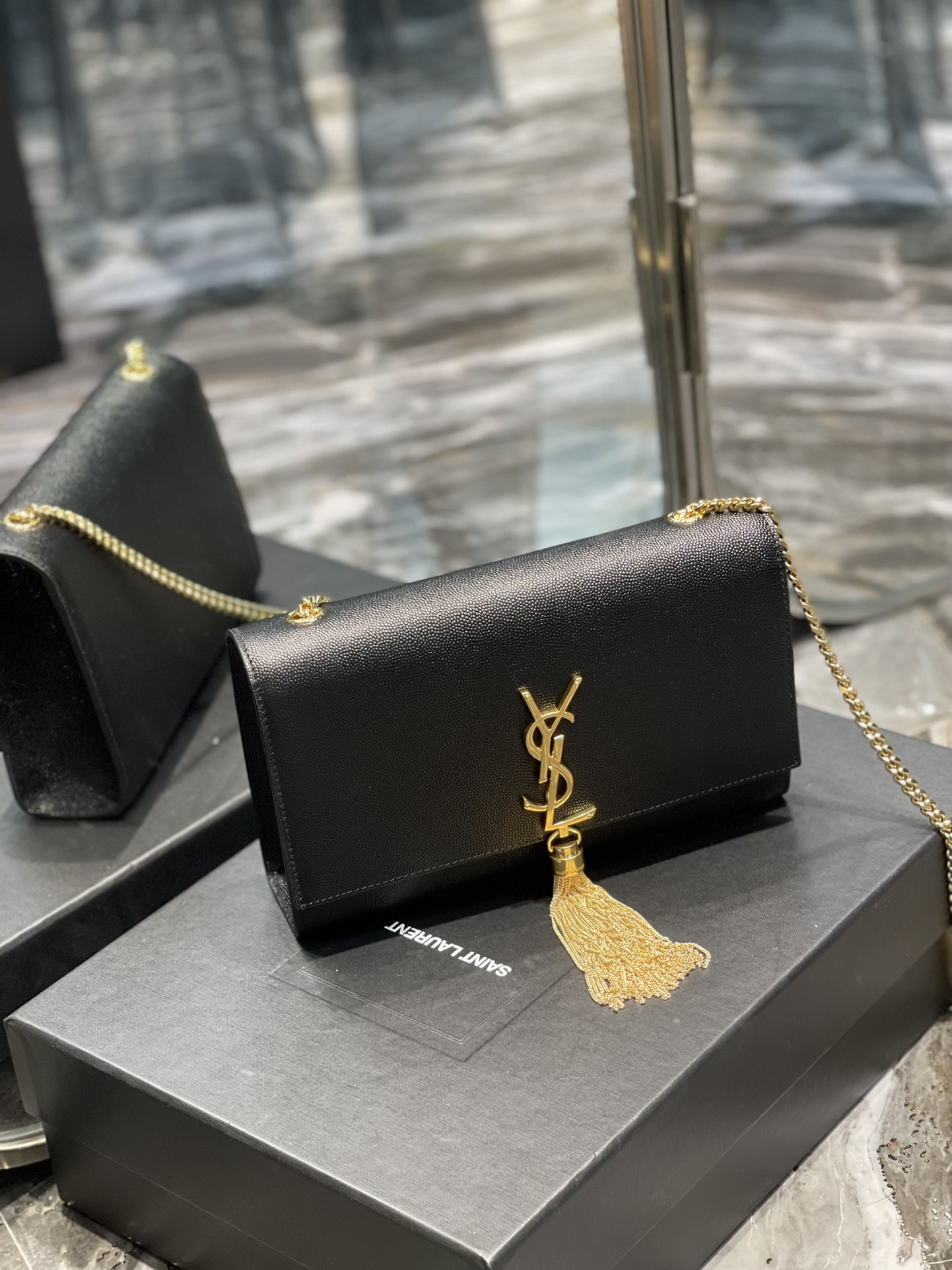 YSL Medium Kate Bags-Caviar-24*14.5*5.5CM
