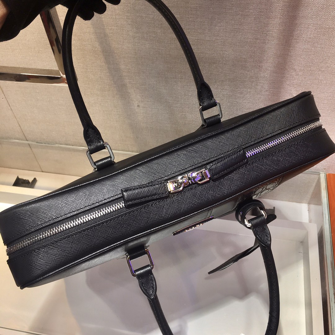 Pra*a saffiano top handlebag-2ve011d-36*28*6.5cm