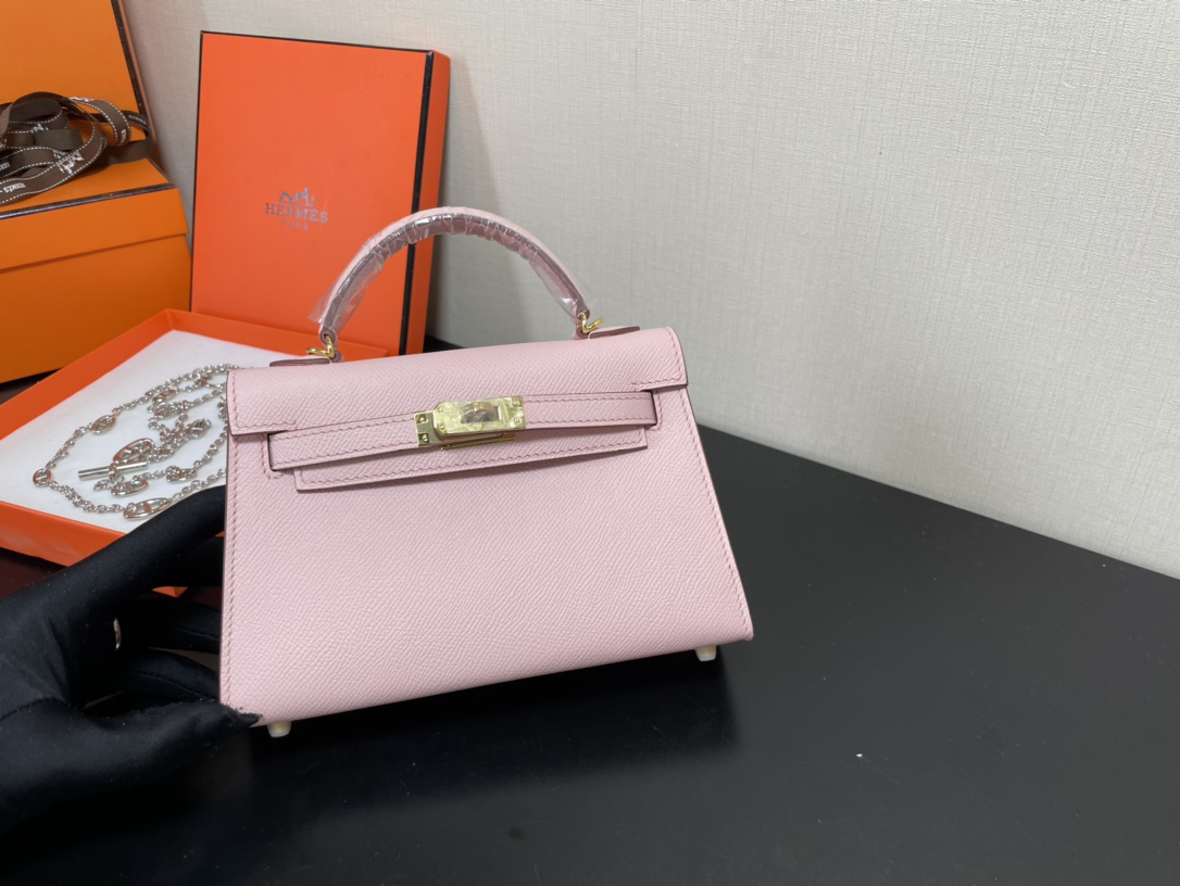 H**mes kelly-gold&silver hardware-19cm