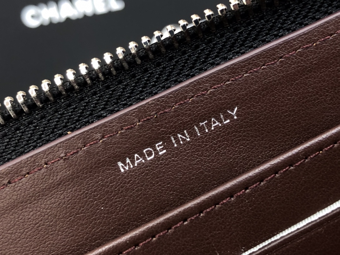 Ch@nel Wallet-Silver Hardware-19*10CM