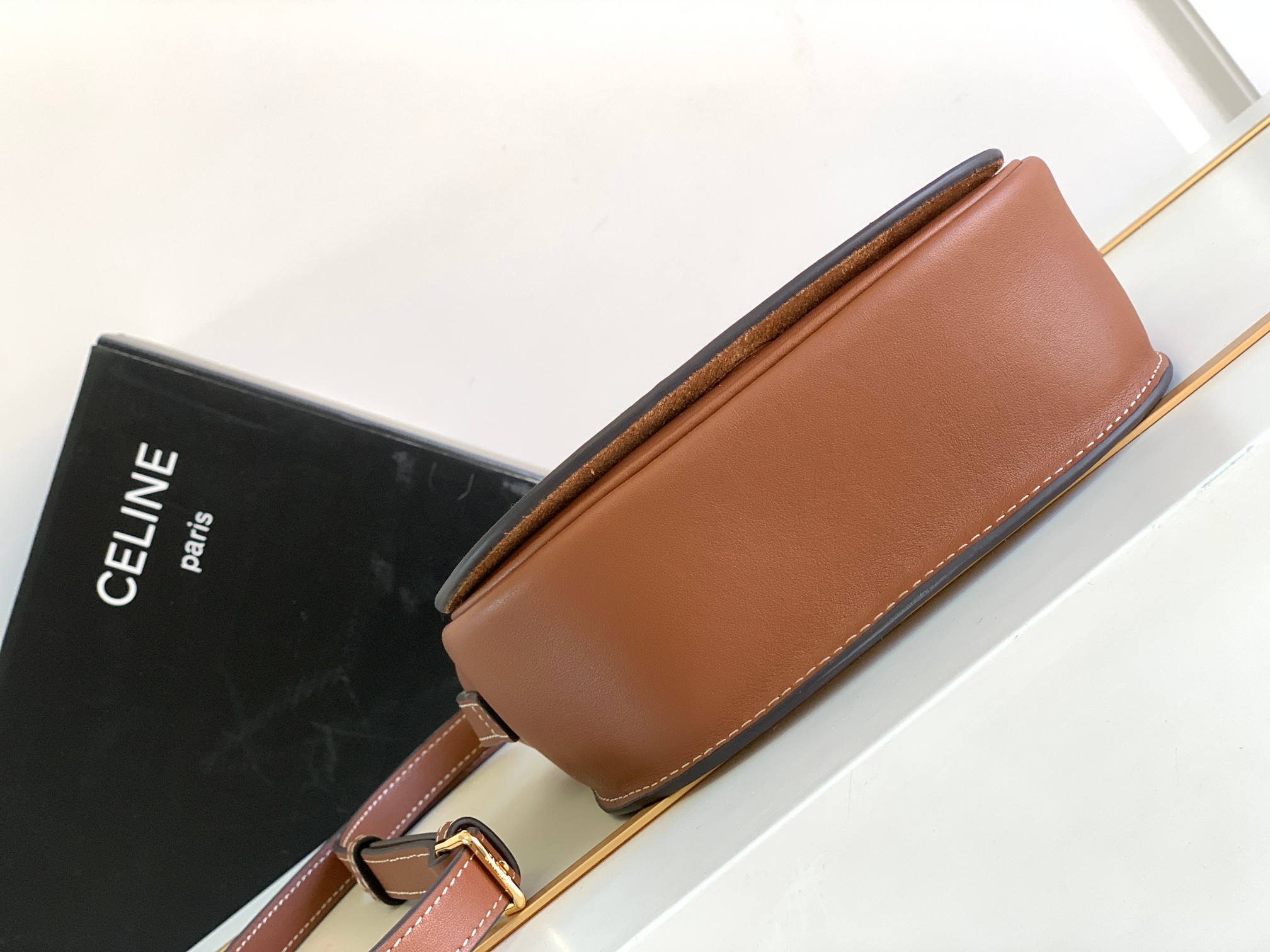 Ce**e folco cuir triomphe bag-18.5*15*7cm