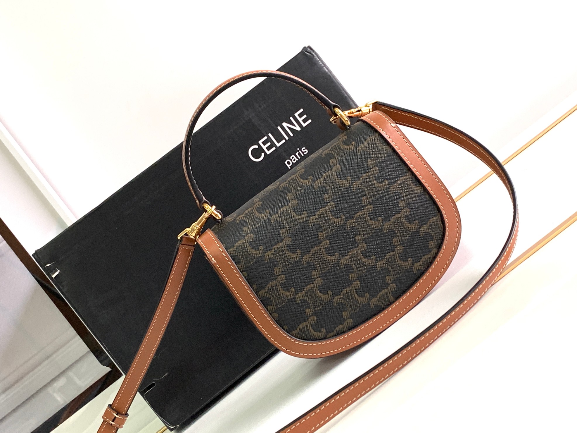 Ce**e mini besace triomphe bag-15.5x11.5x5cmcm