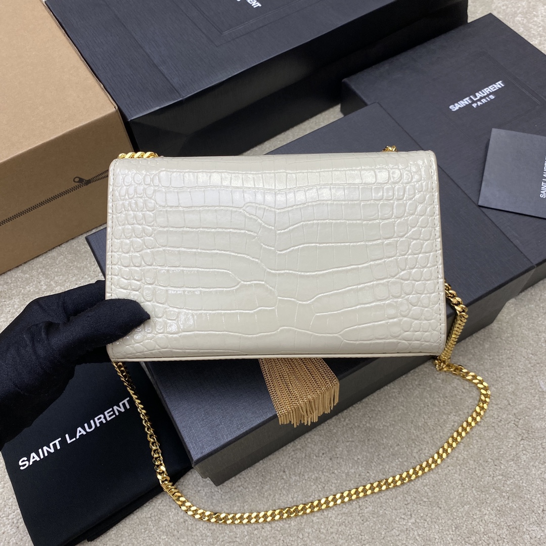 YSL Kate With Tassle In Crocodile-20x13.5x5.5cCM