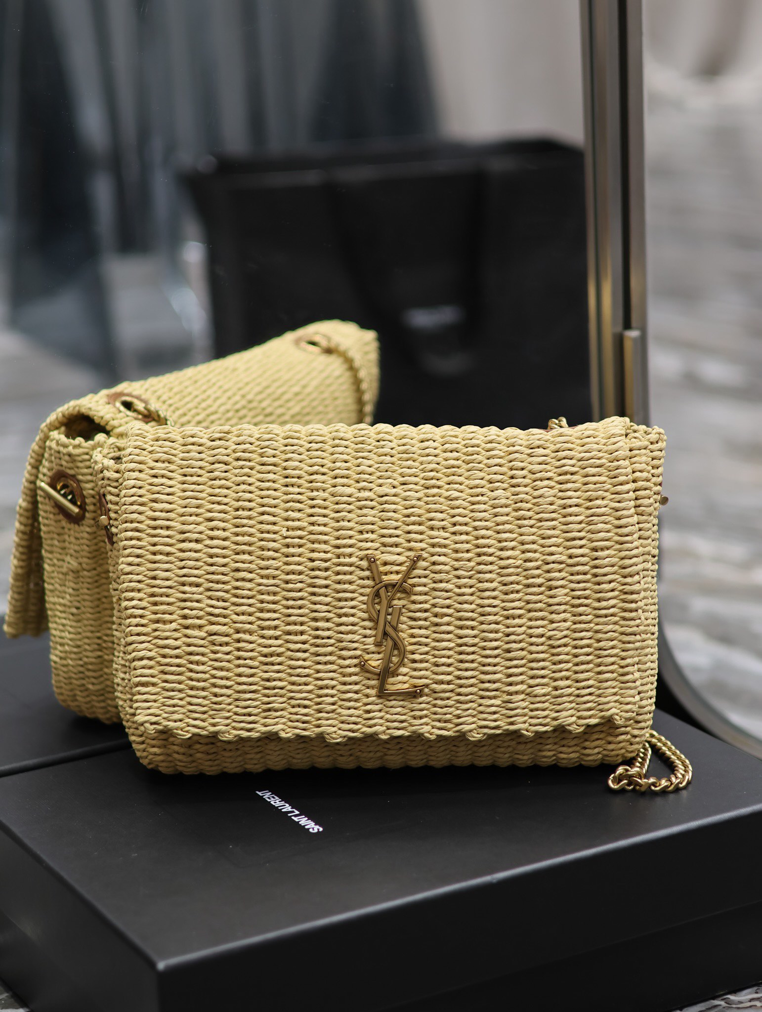 YSL Kate With Raffia-28.5×20×6CM