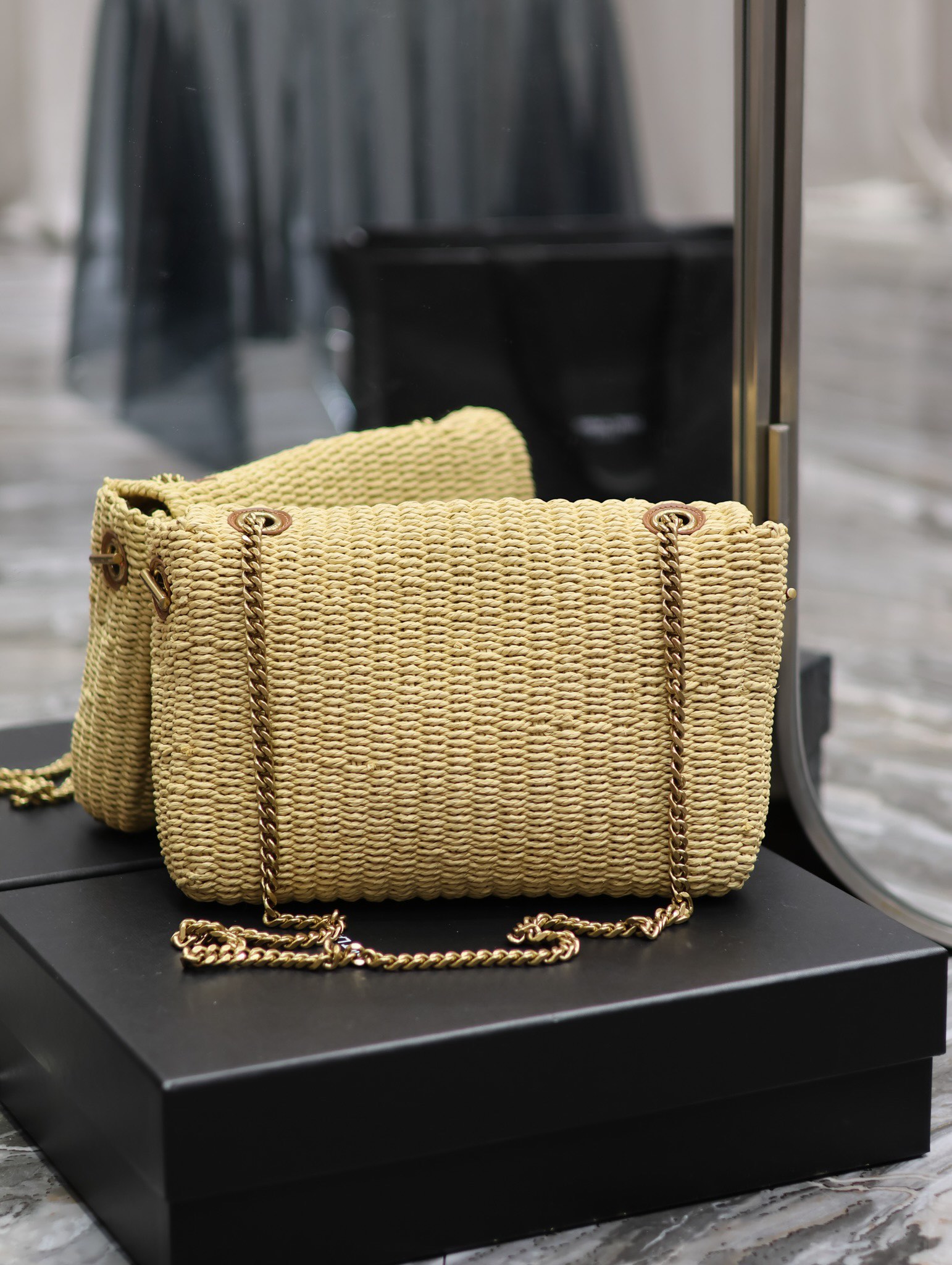YSL Kate With Raffia-28.5×20×6CM