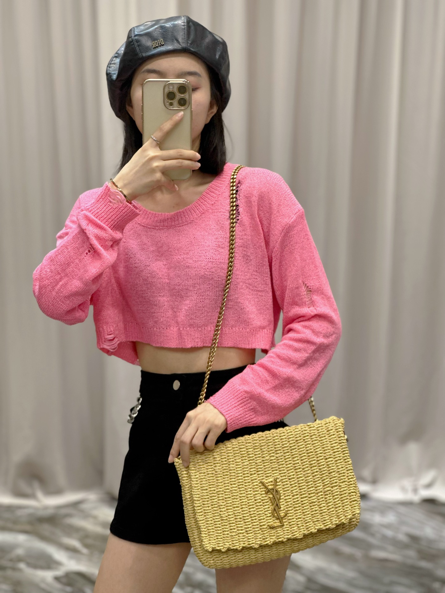 YSL Kate With Raffia-28.5×20×6CM