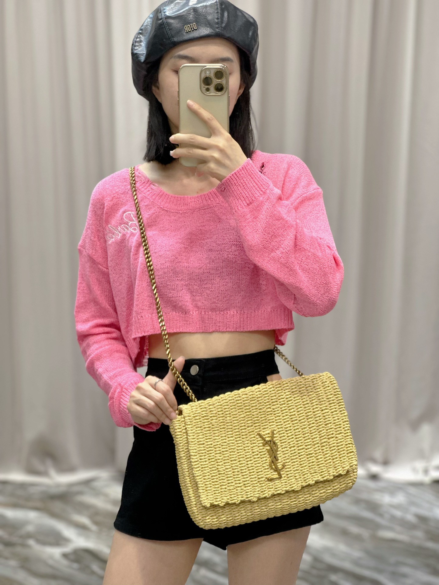 YSL Kate With Raffia-28.5×20×6CM