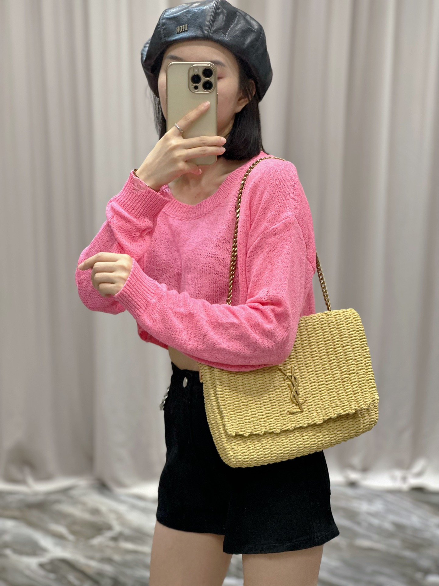 YSL Kate With Raffia-28.5×20×6CM