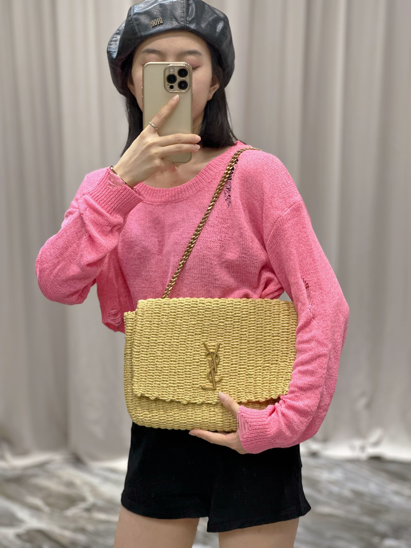 YSL Kate With Raffia-28.5×20×6CM