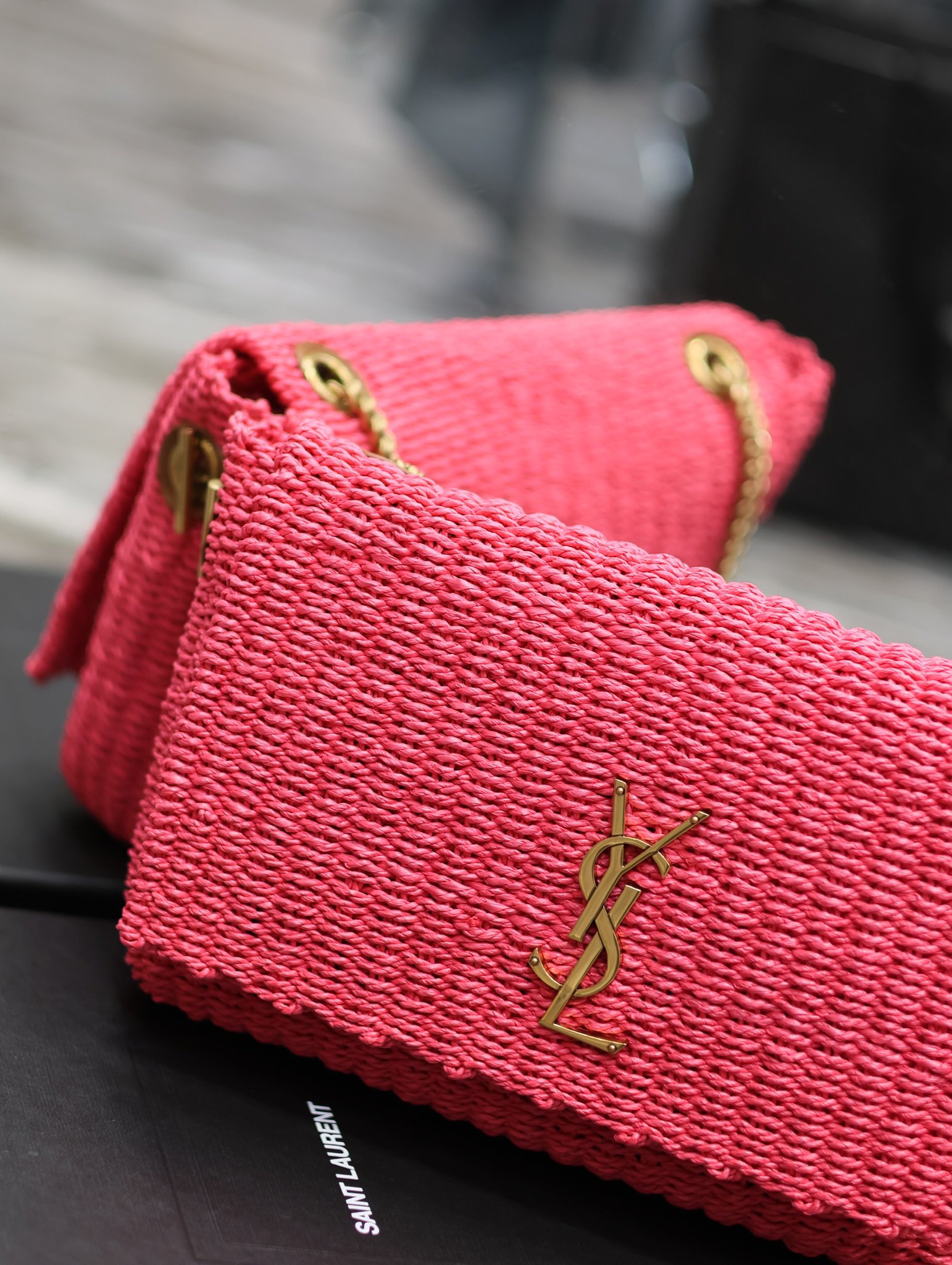 YSL Kate With Raffia-28.5×20×6CM